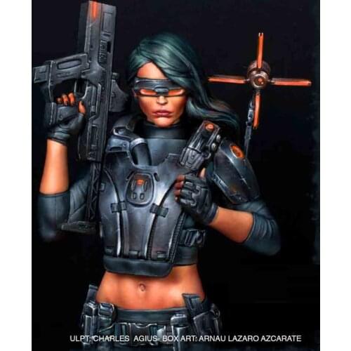 1/10 Resin Bust Character Bust Model Science Fiction Theme X Female Warrior GK White Model Figure X359