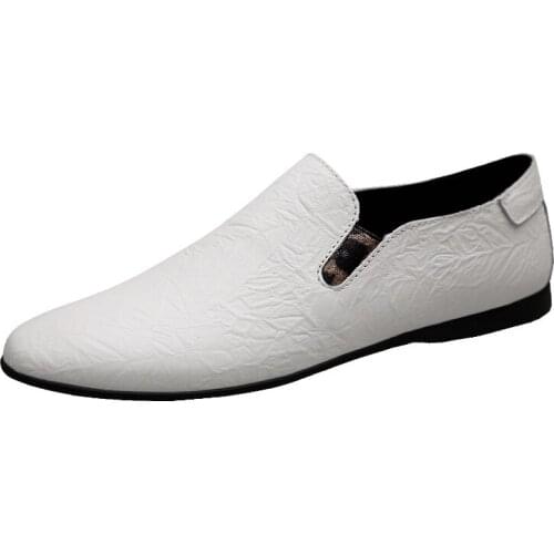 New Men Leather Loafers 2020 Fashion Party Dress shoes business leisure man shoes Breathable Comfortable Mens Boat Footwear