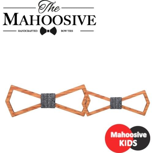 Mahoosive Mens Children kids bow tie Wood wooden bow knot men Gravatas Corbatas wedding bow tie Combo