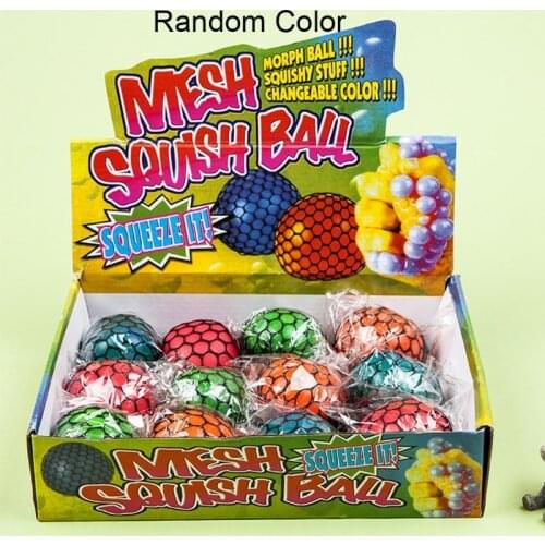 Squeeze Ball for Kids Adults Interactive Playsets Kits Squishy Mesh Ball Toy Anxiety Relief Ball Toy 2inch Grape Ball 1Pc