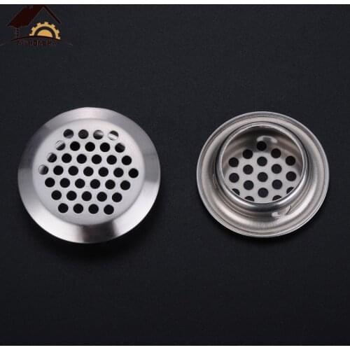 Myhomera 6pcs Wardrobe Cabinet Mesh Hole Air Vent Core Vents Louver Ventilation Cover Stainless Steel 19mm/25mm/29mm/35mm/53mm