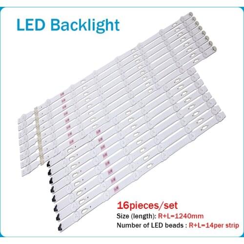 New 32 PCS/set LED backlight strip for Saumsung UN60JU7100F S_5U70-60_FL_R6 L8 LM41-00120X 00120Y V5DU-600DCA-R1 V5DU-600DCB-R1