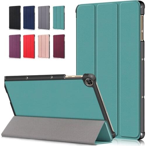 Solid Color case For Huawei MatePad T10 T10S AGS3-AL00/W00D/W00E 10.1" Slim Magnetic Folding Stand PU leather Cover