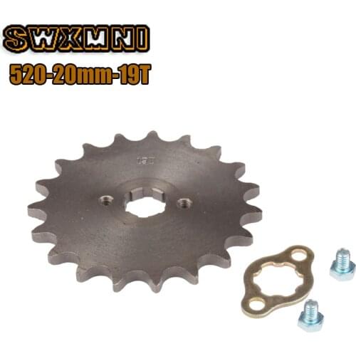 Motorcycle Steel 520 chain 20mm 19T Teeth Front Engine Sprocket For Honda Lifan ZongShen YCF ATV Quad Dirt Pit bike Buggy