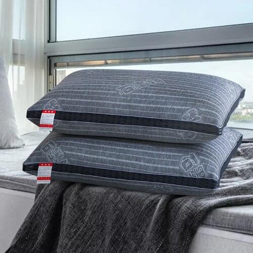 High Elasticity Pillows For Sleeping No Odor Irritation Hotel Pillows With Hot Melt Cotton-2 Pack