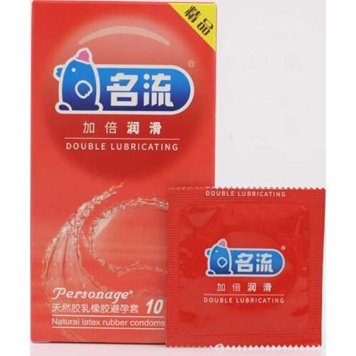 Mingliu 100 Pcs/10 Box Double Lubricating Condoms Natural Latex Condoms Smooth Penis Sleeve Sex Toys for Men Safe Contraception
