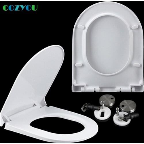 Toilet seat set soft close elongated U type Quick Release Easy installation Clean Change Hinges length 440 to 490mm GBP17256SU