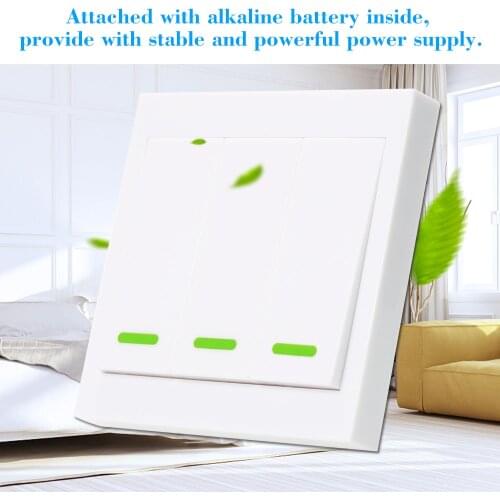 SONOFF Push Button Wall Light Switch Remote Controller 3 Gang 86 Type 33MHz Wireless RF Remote Control Transmitter