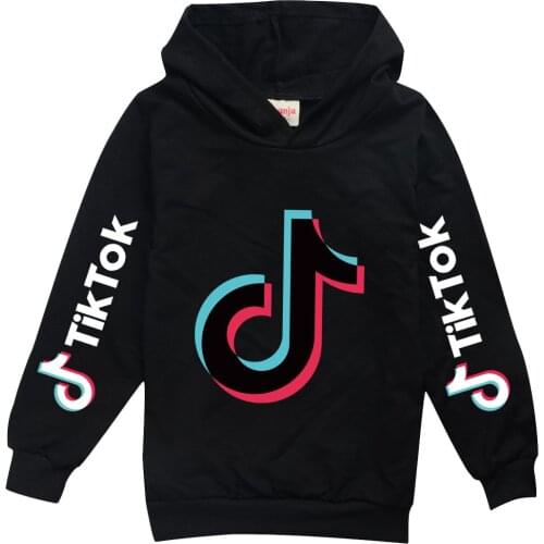 TIK TOK Children Hoodies Kids Spring Autumn Hooded Sweatshir Baby Boys Girls Fashion Outwear Pullover T-shirt
