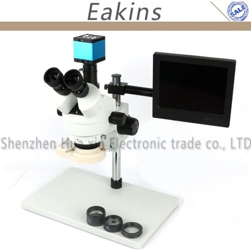 3.5-90X Simul-focal Trinocular Stereo Microscope +20MP HDMI Camera Microscope +56 LED Light +8" LCD 0.5X/2X Objective Lens