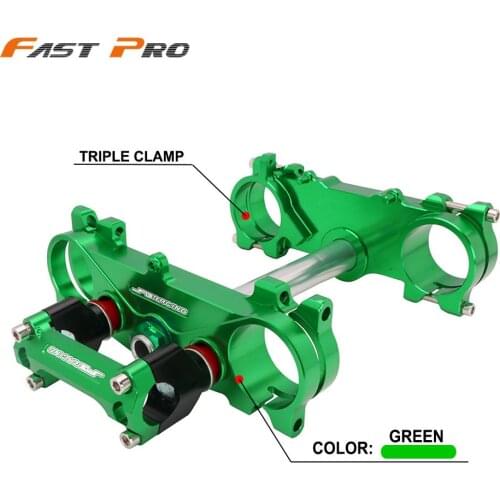Motorcycle CNC Triple Tree Clamps Steering And Mount Clamp Adaptor For KAWASAKI KX250F KX450F KXF250 KXF450 2013 2014 2015 2016