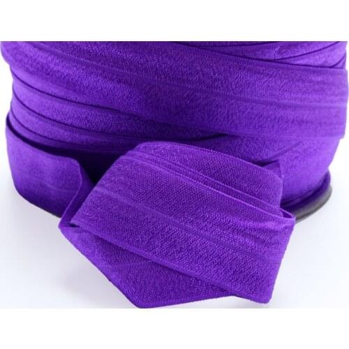 High quality 1 inch fold over elastic, # 465 purple foe elastic ribbon for wholesale in 100 yards