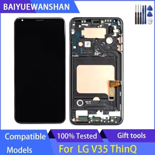 6.0" For LG V35 ThinQ LCD Display Touch Screen with Frame Digitizer Assembly LCD Replacement For LG V35 LCD Screen