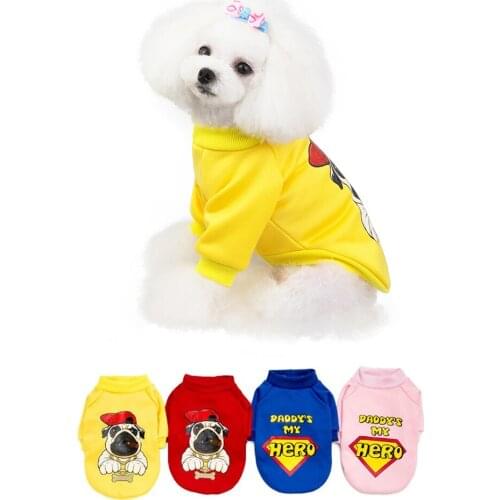 Winter Warm Pet Dog Clothes Soft Cotton Four-legs Hoodies Outfit For Small Dogs Chihuahua Pug Sweater Clothing Puppy Coat Jacket