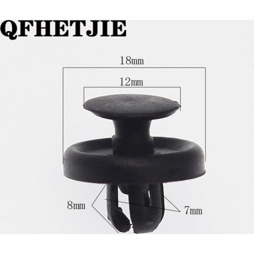 100pcs 7mm YT1309 Car Clips Universal Purpose Plastic Expansion Rivets Car Decoration Folder Door Push-Type Trimming Plate Clips
