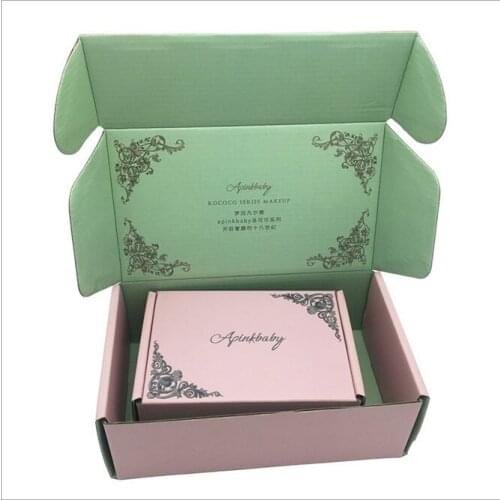 1000pcs customized size printing logo packing box 3layer corrugated paper storage box gift accessories small box supports