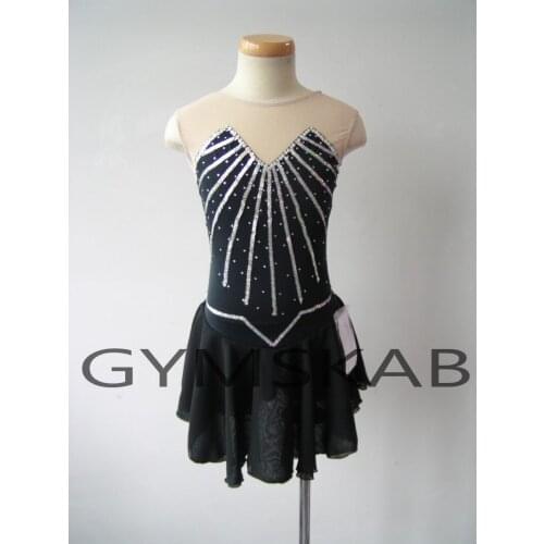 2018 Charming Figure Skating Dress Womens Girls Customized Ice Skating Dress Sleeveless Gymnastics Costume 5201