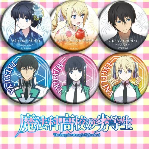 2021 Anime The irregular at magic high school Bag Badge Button Medal Brooch Pin Collection Souvenir Pendant Cosplay Props 6Pcs