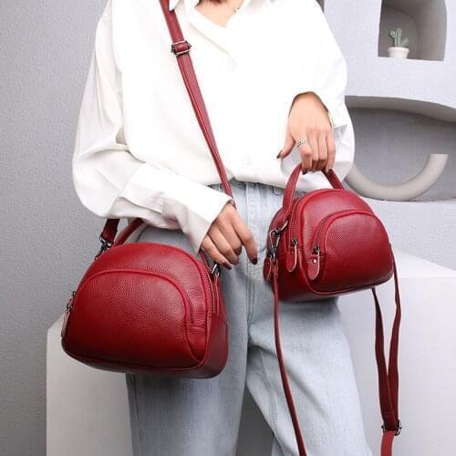 2021 New Cowhide High Quality Leather Handbag Luxury Brand Shoulder Bags Ladies Packe Designer Casual Simple Small Square Bag