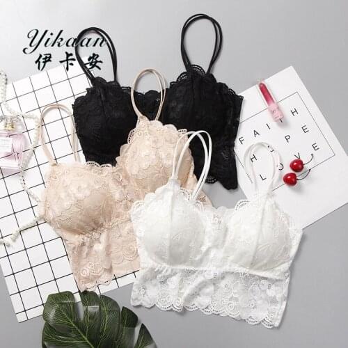 2021 Summer Womens Beautiful Back Lace Wrap-around Strapless push up Bra lady Anti-Exposure Thin cup lingerie bras for women