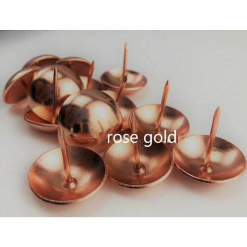 3 Size Rose Gold Furniture Upholstery Nails Decorative Wooden Case Jewelry Box Sofa Drawing Nails, Decor Shose Pushpins Tacks