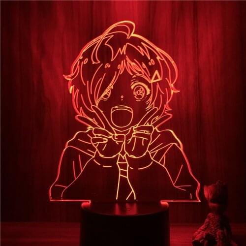 3D Nightlight Anime Wonder Egg Priority Ai Ohto Cute Action Figure 7 Colors Touch Optical Illusion Table Lamp Gift Decor Model