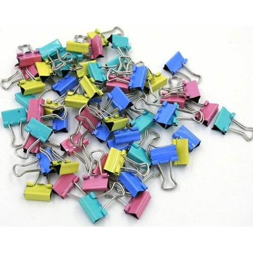 60 pcs Metal paper clip 15mm color paper clip, used for books stationery school office supplies high quality