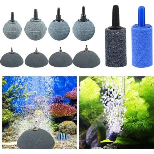 Fish Tank Aquarium Air Stone Oxygen Aerator Increasing Air Bubble Pond Pump Hydroponic Oxygen Supply Round Air Stones Ball