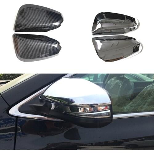 Car Chrome Rearview Mirror Protection Cover Rear View Mirror Sticker ABS for Toyota Highlander 2015-2019 Rearview Mirror Housing