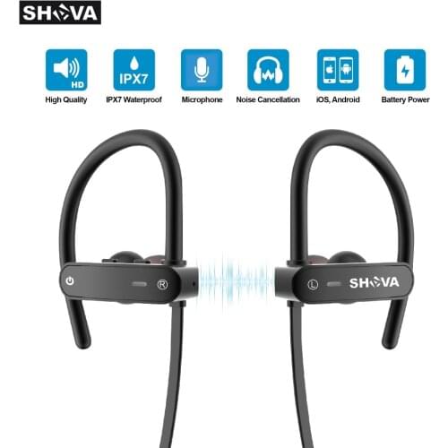 SHAVA bluetooth headphones IPX7 waterproof wireless headset sports bass bluetooth earphone with mic for iPhone xiaomi V4.2