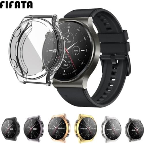 FIFATA TPU Watch Case For Huawei Watch GT 2 Pro Protective Cover Full Screen Protector Shell For Huawei GT2 Pro Cases Edge Frame