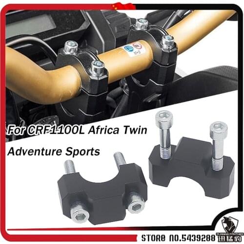 Black and Sliver For HONDA CRF1100L Motorcycle Handlebar Riser Bar Mount Handle Clamp CRF 1100L CRF 1100 L crf1100l