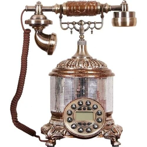 European antique telephone antique telephone high-end luxury household landing machine household decorations