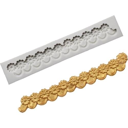 European style Sugarcraft Border Flower silicone mold fondant mold cake decorating tools chocolate gumpaste mold baking