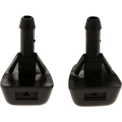 2 Pieces Black Windshield Wiper Water Spray Jet Washer Nozzles 30655605 For Volvo C30 C70