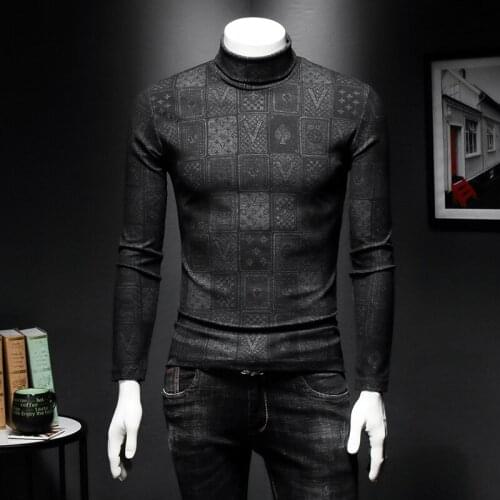 Designer Mens T-shirt France 2020 Autumn Winter Tees Brand Printing High Quality Slim Fi Long Sleeve T Shirt 4XL 5XL C48