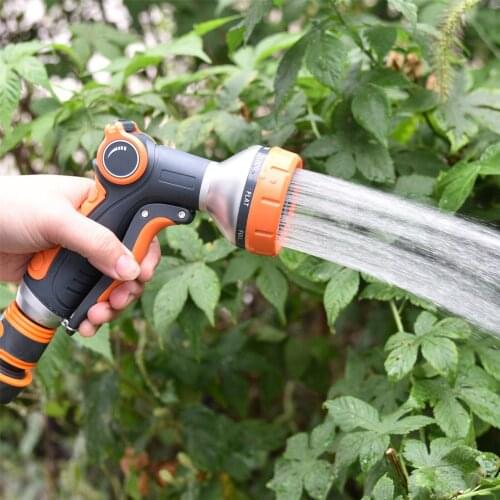 Leak-proof Garden Hose Set 8 Modes Sprinkler Flexible Telescopic Water Pipe 15m Household Watering Flower Car Washing Artifact