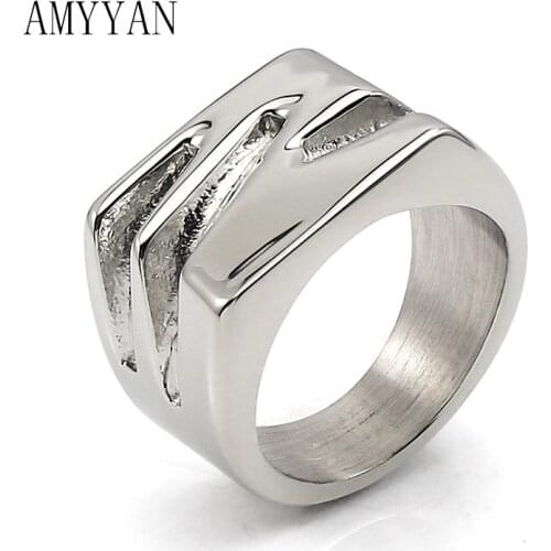 Stainless Steel Rings Silver Color Smooth Simple Bijouterie Statement Couples Wedding Ring Woman Man Fashion Jewelry Present