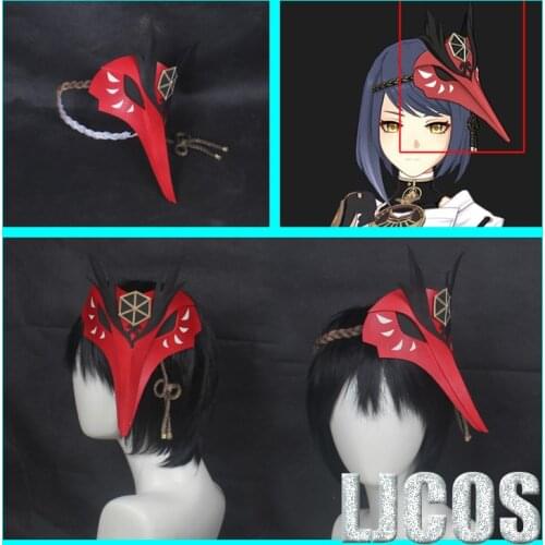 Sara Game Genshin Impact Cosplay Headwear Hallowen Party Costume Prop Mask Prop