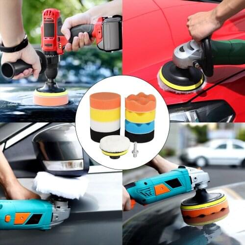 3 Inch 14 Pcs Car Polishing Pad Tool Kit Wool Sponge Cleaning Product Waxing Microfiber Automobile Exterior Repair Accessories