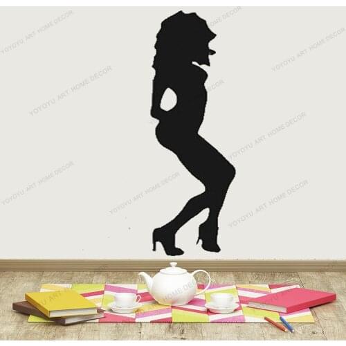 Wall Decal Sticker sexy girl dancer dance hall bedroom Decorative, Birthday Decoration, Firebird Silhouette, Home Dancing yw-552