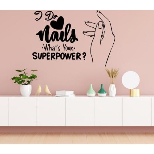 NEW nail salon Nursery Wall Stickers Vinyl Art Decals For Living Room Kids Room Wall Art MURAL Drop Shipping