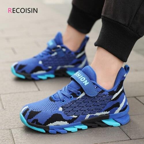 RECOISIN 2021 High Quality Children Shoes Breathable Mesh Sports Shoes for Boys Fashion Running Sneakers Boys Kids Shoes Enfant