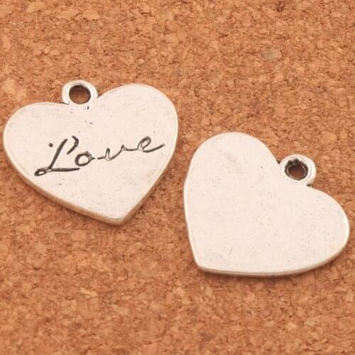 Romantic Love Heart Charm Beads 21.3x19.6mm 19PCS zinc alloy Pendants Fashion Jewelry DIY L940