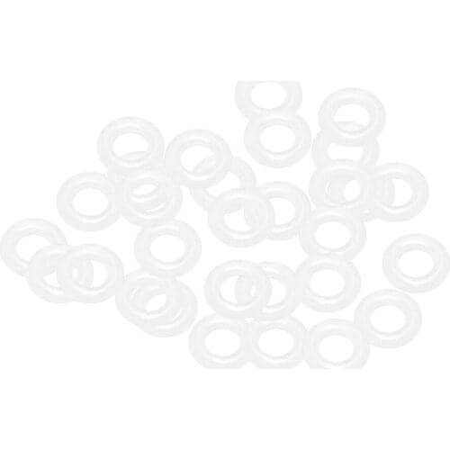 Uxcell Silicone O-Rings 6mm OD, 3mm Inner Diameter, 1.5mm Width, Seal Gasket White 30Pcs