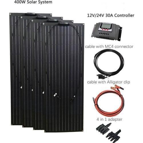 Solar Panel Off Grid System 400W Kit etfe flexible panel solar 30A SOLAR Controller