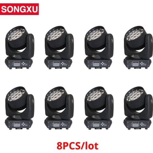 RBGW 4in1LED Zoom Wash Moving Head Light 19x15W Moving Head Light with DMX512 For Stage Disco Club Party 8pcs/lot/SX-MH1915A