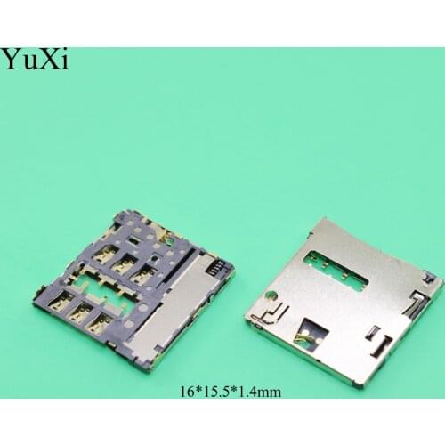 YuXi Sim Card Reader Connector Socket Slot Tray for Huawei Honor 6 H60 H60-01 L02 L03 L12 L12 L11 High Quality 16*15.5*1.4mm
