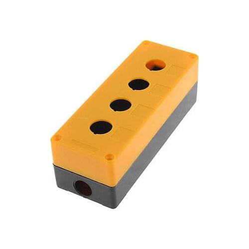 7/8" Push Button Protective Case 4 Stations Switch Control Box w Screws