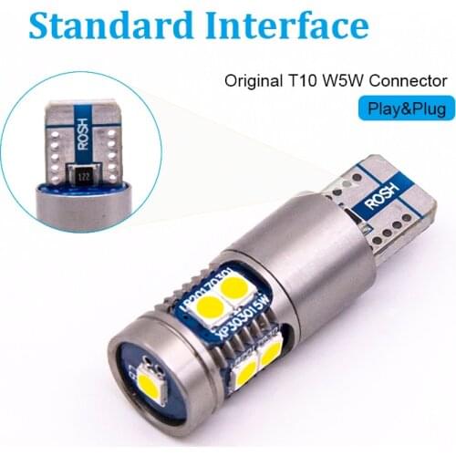 1pc 100% Canbus T10 W5W led 194 168 LED Canbus OBC LED Car Parking Side License Plate Bulb Interior Reading Lamp Wedge Dome